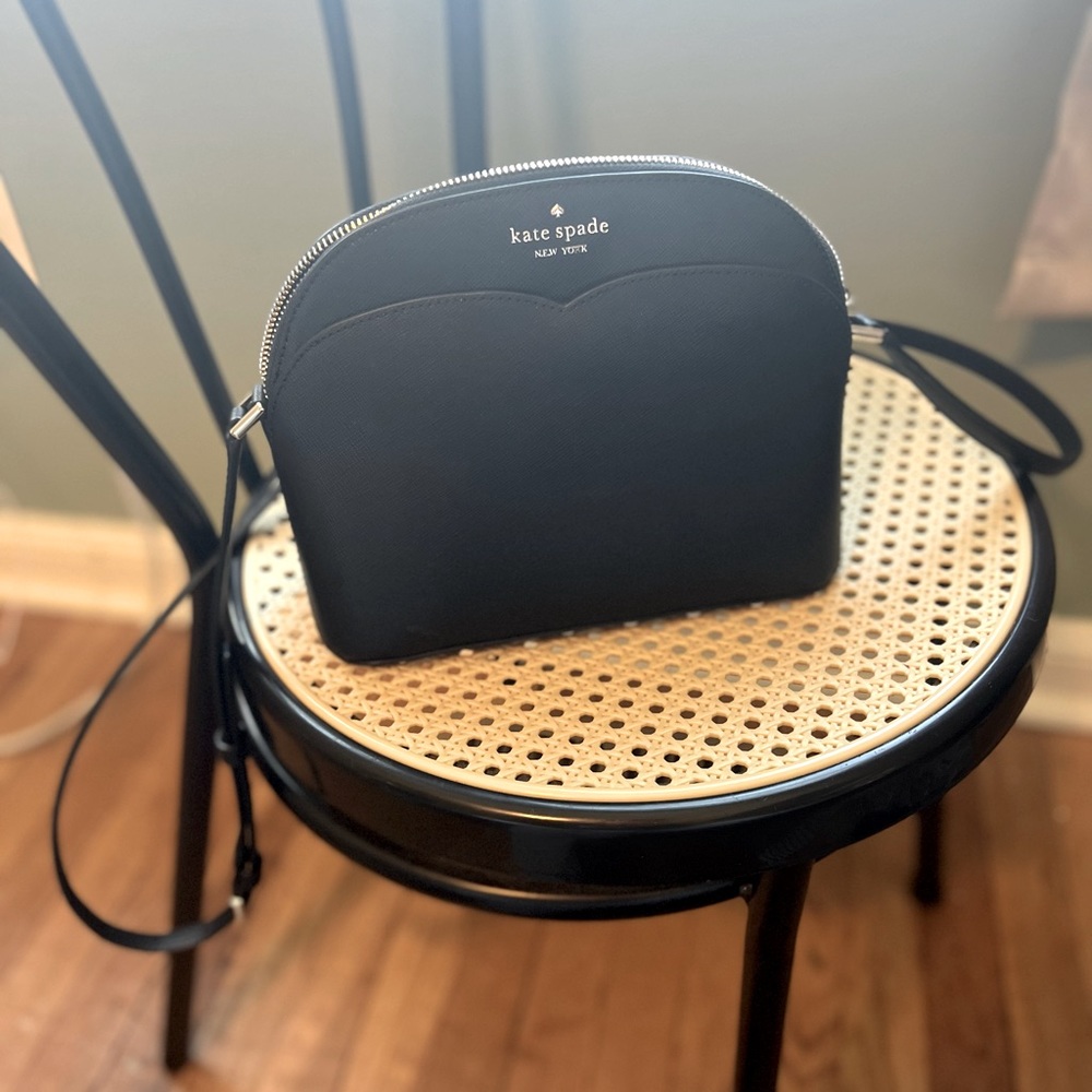Kate spade black leather crossbody bag